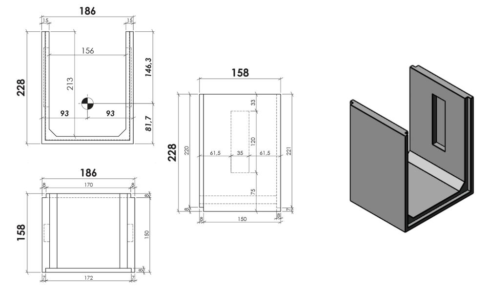 Scatolari prefabbricati (C156, P186, SPL186, ST, ST_PD), prodotto Vibrocementi